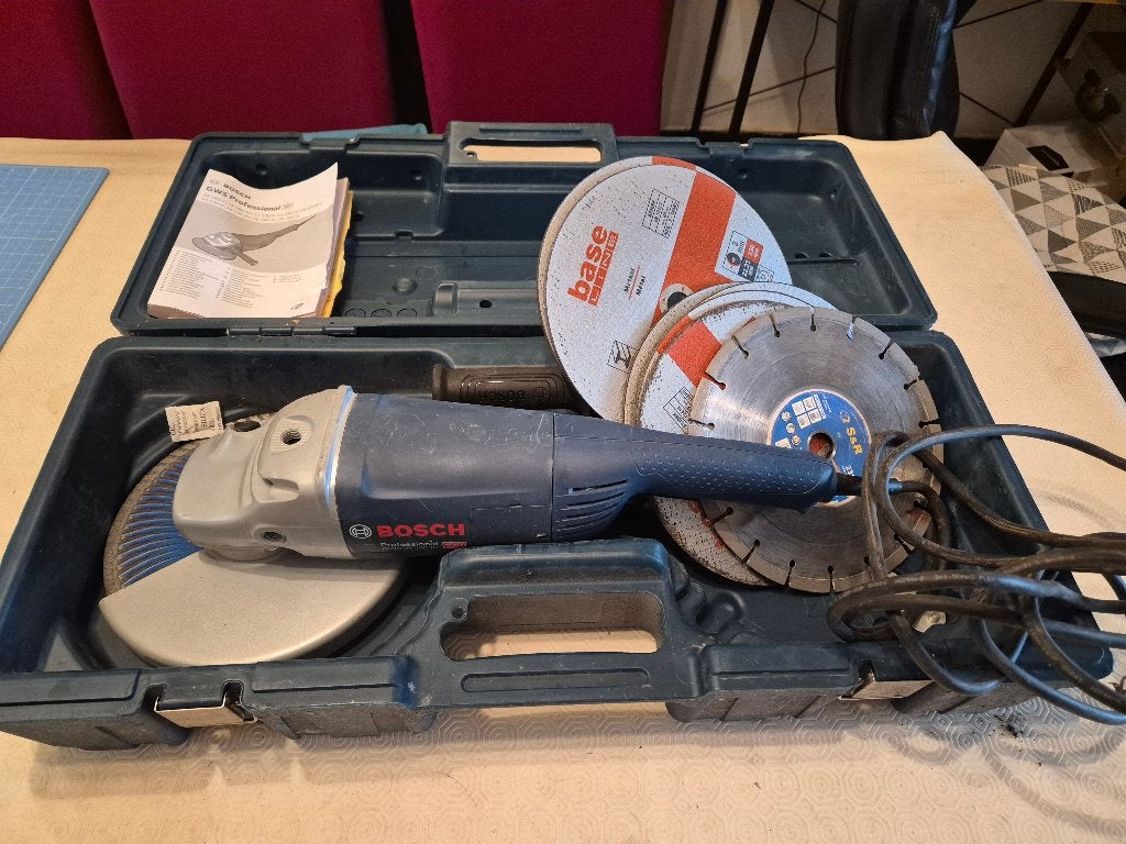 disqueuse bosh professional GWS 24-230-JH + dique, Enlèvement, Utilisé, 1000 watts ou plus, Meuleuse d'angle