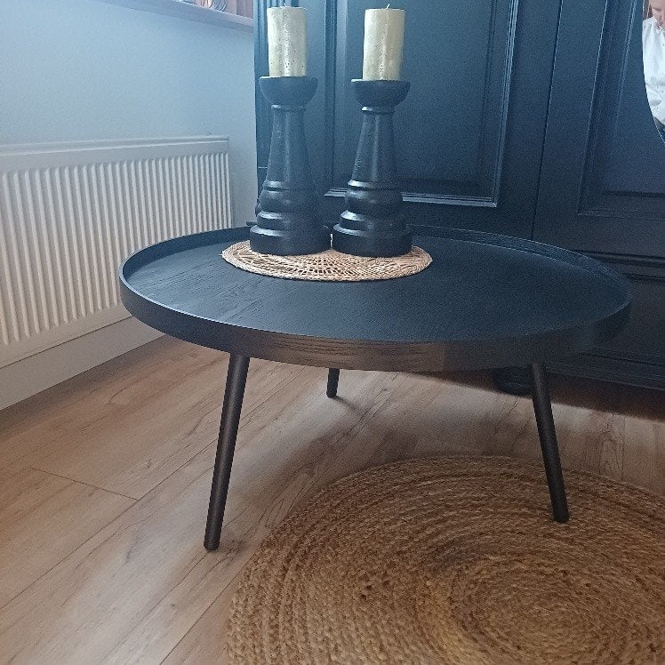 salontafel WOOOD Mesi, Ophalen, Rond, Grenenhout
