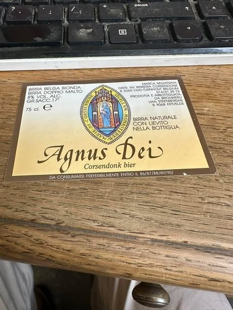 Agnus dei etiket label Corsendonk bier, Enlèvement ou Envoi, Neuf, Autres types, Autres marques