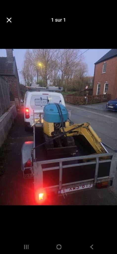 Mini pelle 350kg, Enlèvement