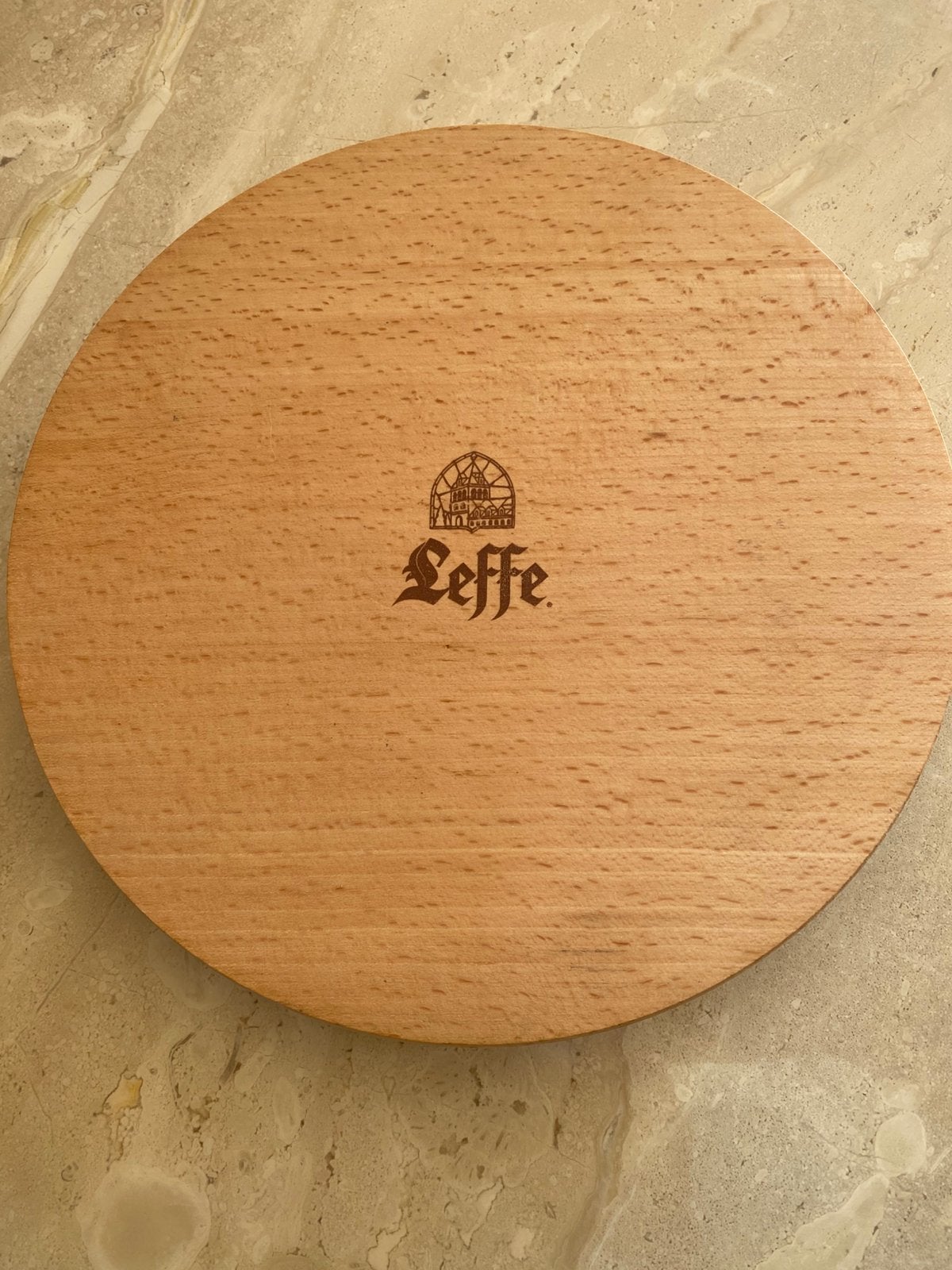 Olateau tournant Leffe, Bois, Comme neuf, Enlèvement, Beige