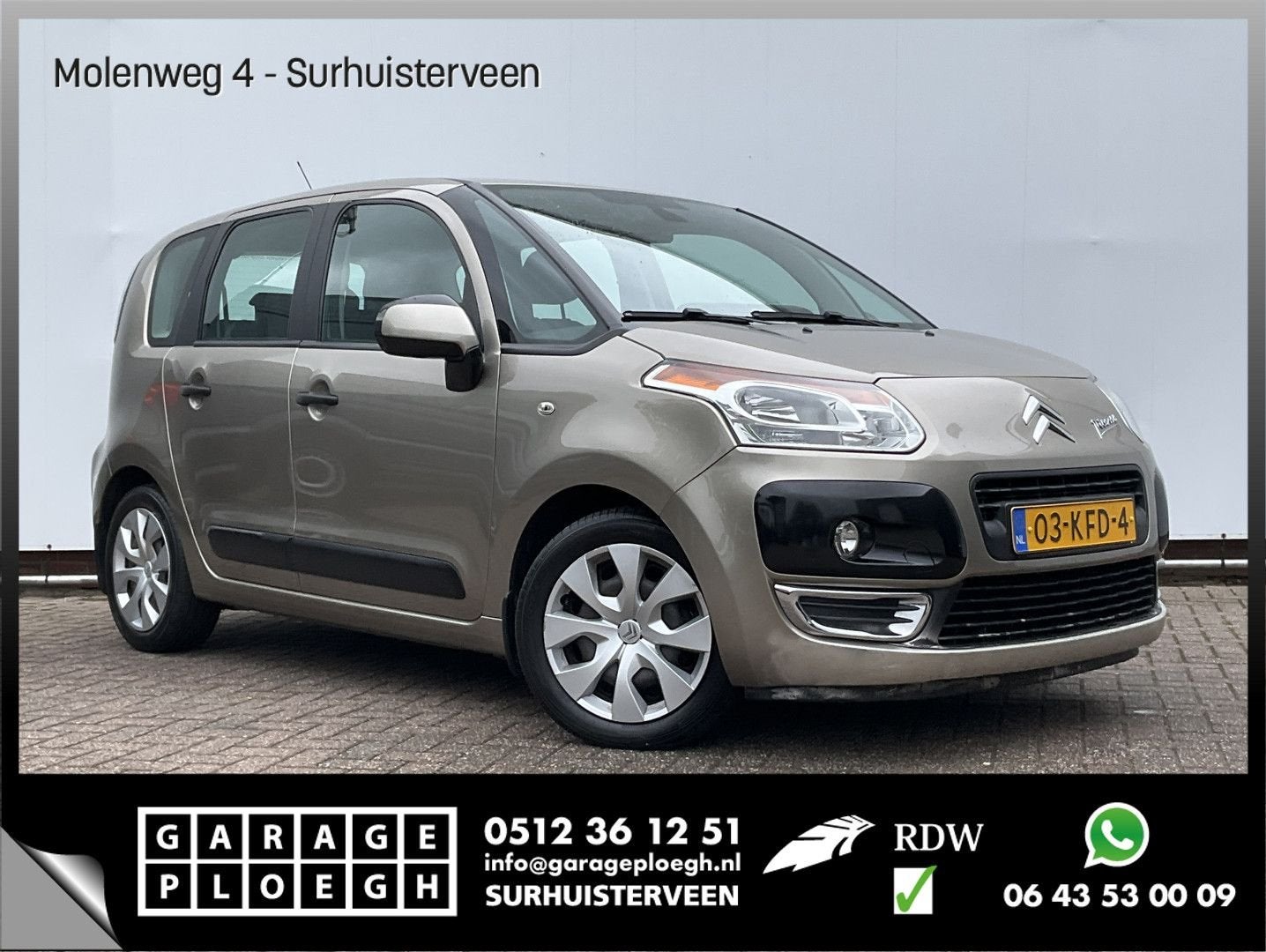 Citroen C3 Picasso 1.4 VTi Aura Trekhaak Cruise Navi Clima O, Monovolume, Beige, Bedrijf, Handgeschakeld