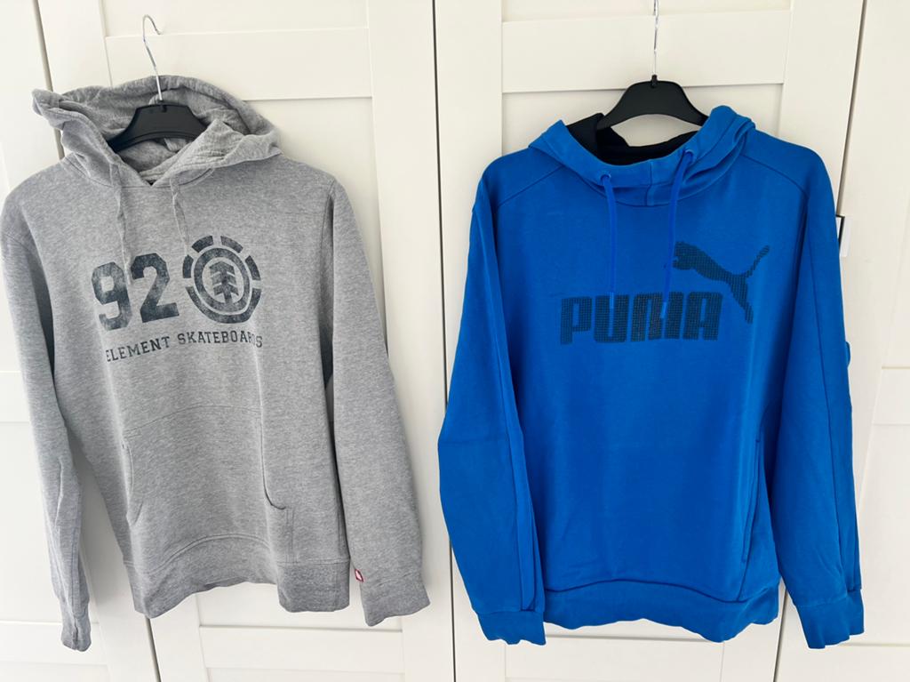 2 hoodies mt S: PUMA en ELEMENT, Ophalen of Verzenden, Gedragen, Maat 46 (S) of kleiner, Blauw