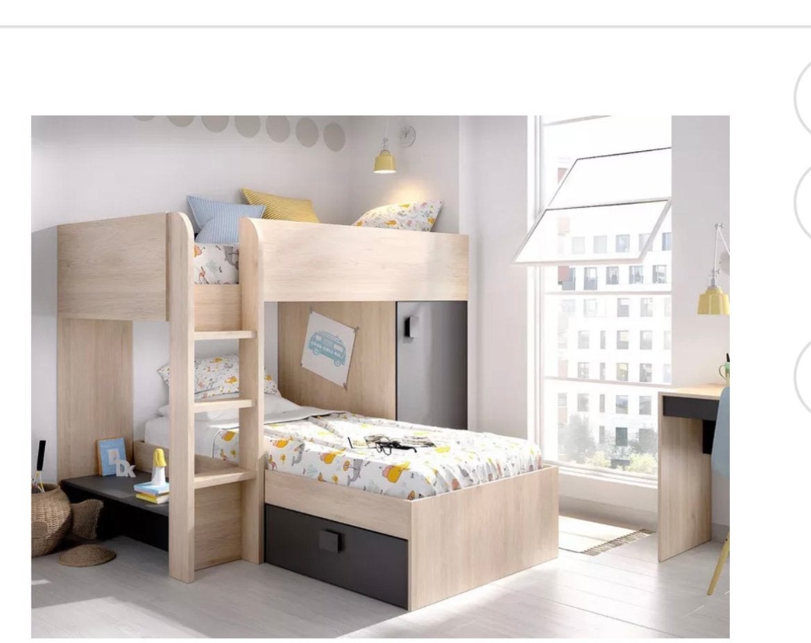 Stapelbed met kast (omkeerbaar), Kinderen en Baby's, Ophalen, Zo goed als nieuw, Stapelbed