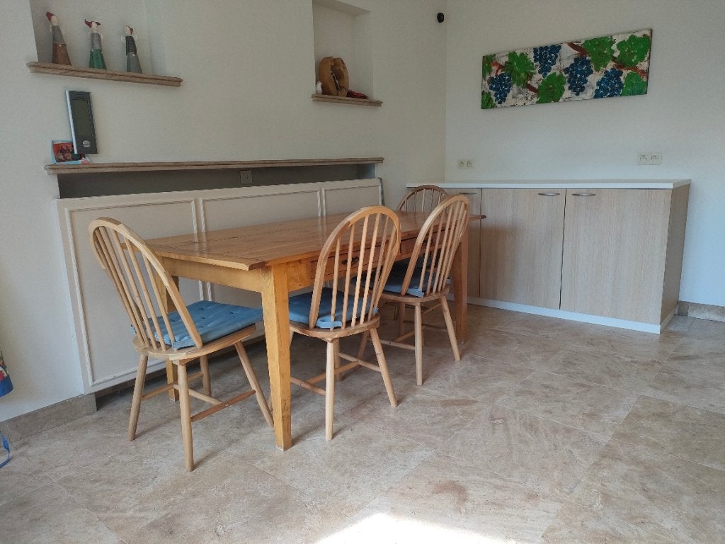 4 chaises de cuisine en bois, Brun, Enlèvement, Utilisé, Bois