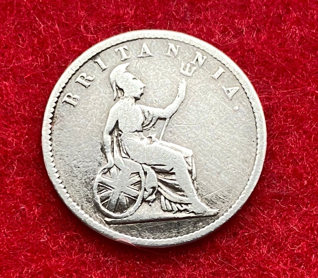 Zeldzame zilveren munt van 30 Lepta uit 1852, Ophalen of Verzenden, Zilver