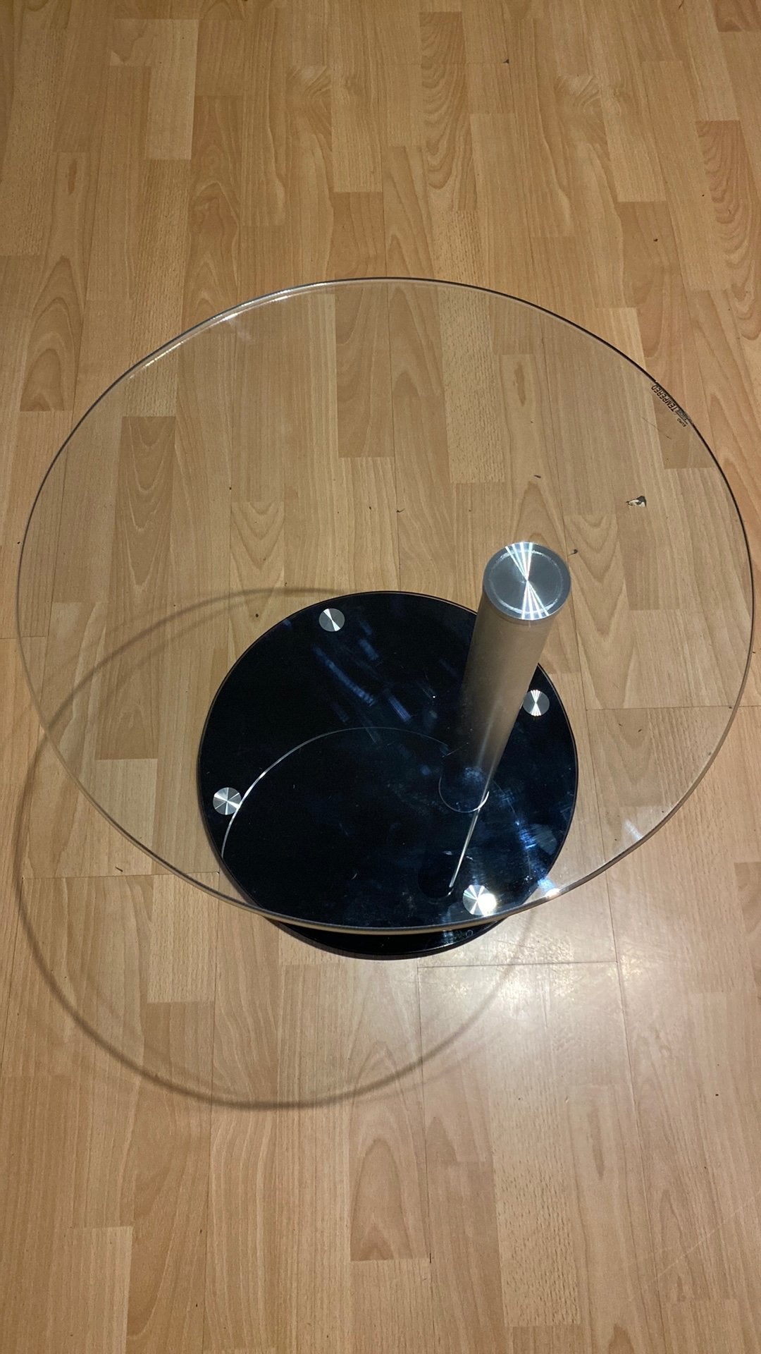 Kleine glazen salontafel, Ophalen, Gebruikt, Rond, Glas