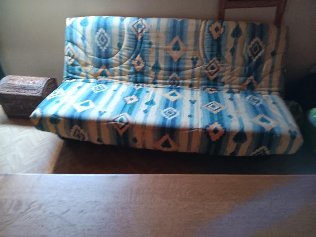 kleurrijke zetel, Moins de 150 cm, Enlèvement, Utilisé, Deux personnes