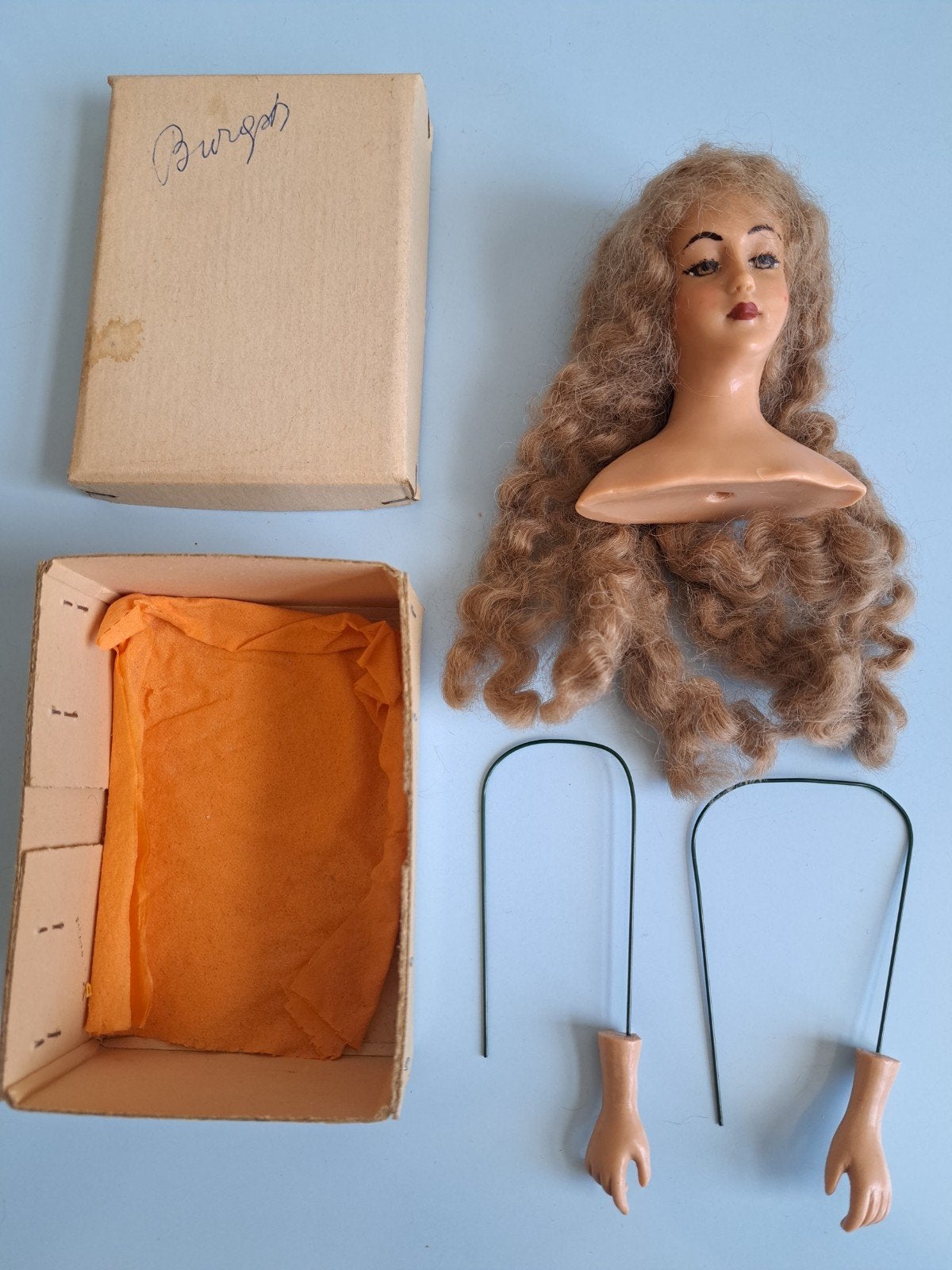 Antiek hoofd halve pop jaren 30, Verzenden, Pop