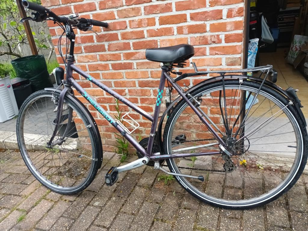 Peugeot damesfiets, goed onderhouden, Gebruikt, Velgrem, 47 tot 50 cm, Versnellingen