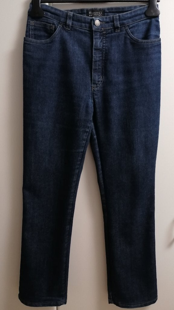 Donkerblauwe jeans straight fit Romano collection, 38, Kleding | Dames, Spijkerbroeken en Jeans, Ophalen of Verzenden, Zo goed als nieuw