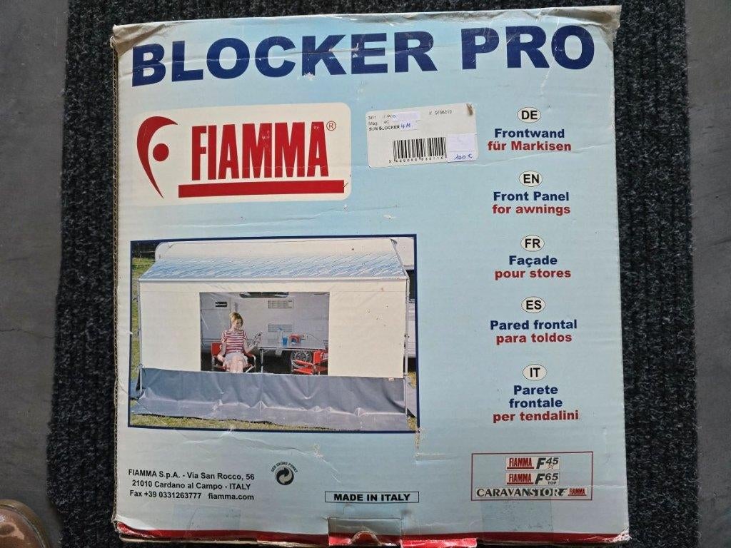 Nieuwe Fiamma Blocker PRO voorwand voor luifel F45, F65 - 4m, Caravans en Kamperen, Ophalen, Nieuw