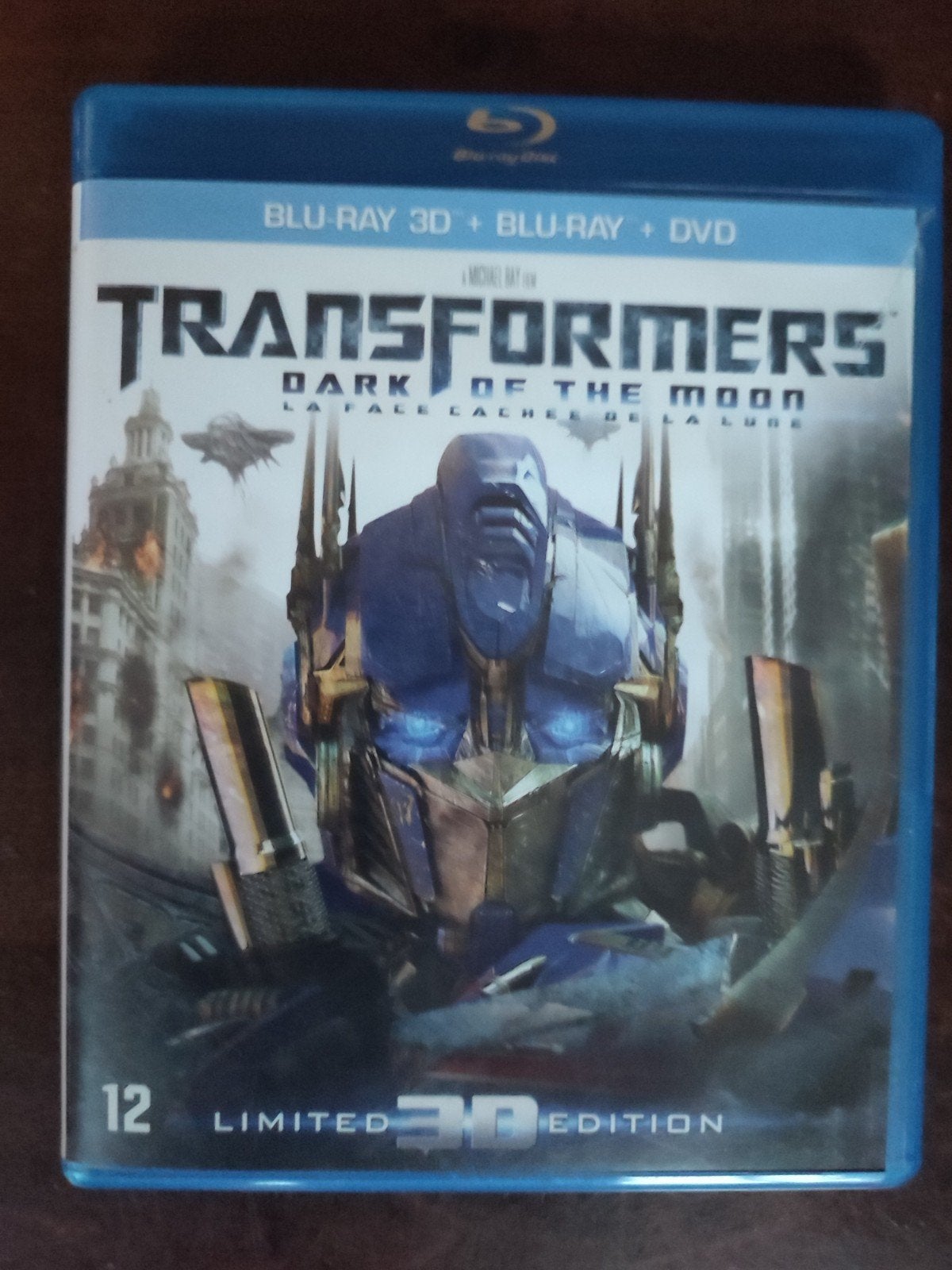 Blu-ray 3D + 2xBlu-ray + DVD : TRANSFORMERS Dark of the moon, Ophalen of Verzenden, Zo goed als nieuw, Blu-ray, Nederlands