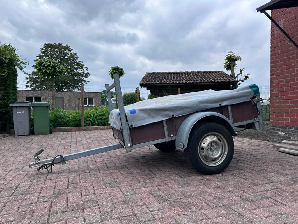 Aanhangwagen 750kg met afdekzeil, Enlèvement, Comme neuf
