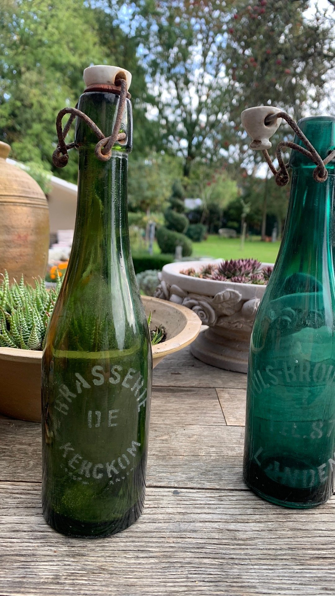 Ancienne bouteille de bière Kerckom, Collections, Enlèvement ou Envoi, Utilisé, Bouteille(s)