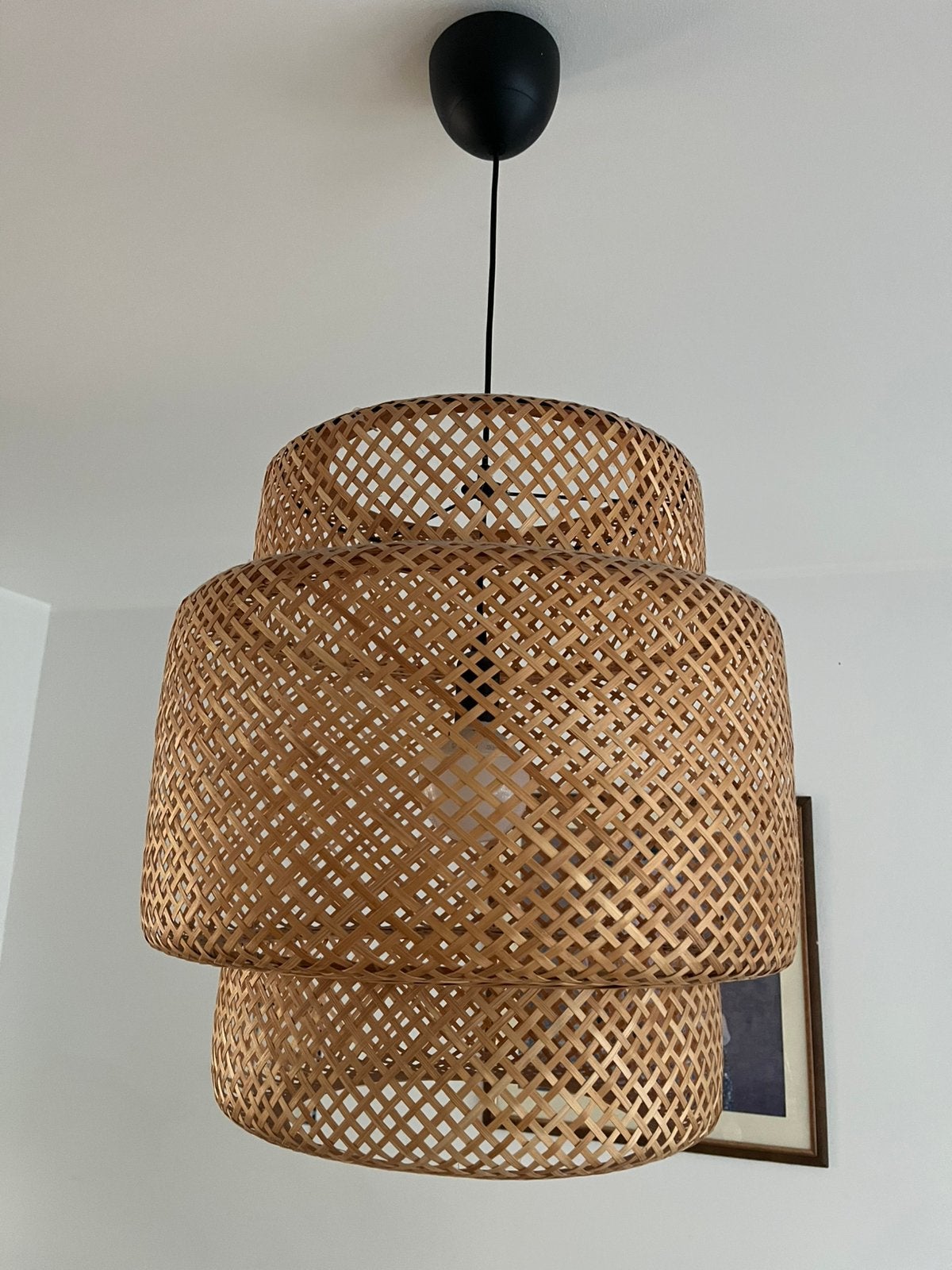 IKEA SINNERLIG hanglamp (Ilse Crawford) – Bamboe, Ophalen, Gebruikt