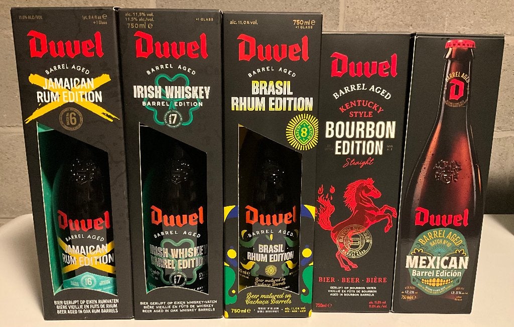 Duvel Barrel Aged (Batch 6 t/m 10) Ongeopend in Geschenkbox, Collections, Enlèvement ou Envoi, Neuf, Bouteille(s), Duvel