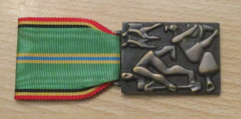 Belgian Congo Agricultural Merit Medal 3e klasse, Ophalen of Verzenden, Landmacht, Lintje, Medaille of Wings