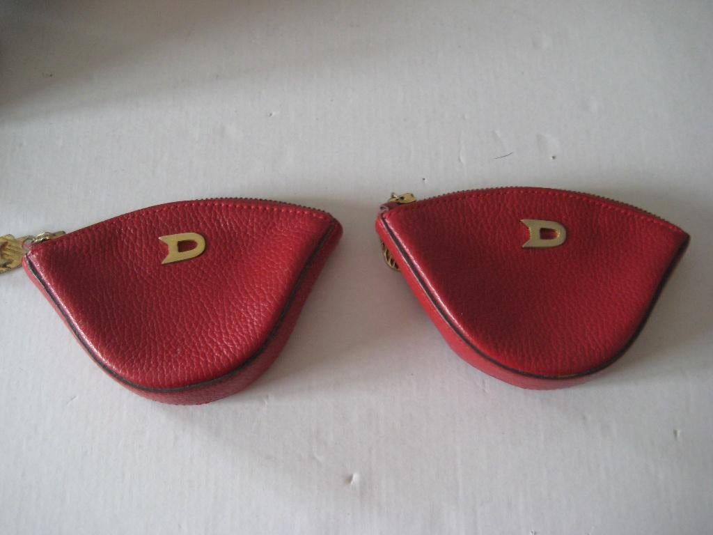 2 Geldbeugels  van DELVAUX, Bijoux, Sacs & Beauté, Porte-monnaie & Portefeuilles, Rouge, Autres marques, Cuir, Enlèvement ou Envoi