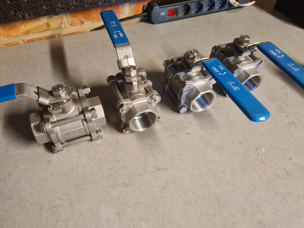 RVS Kogelkraan Inox dn40 2" duim, Ophalen, Nieuw, Inox, Kraan