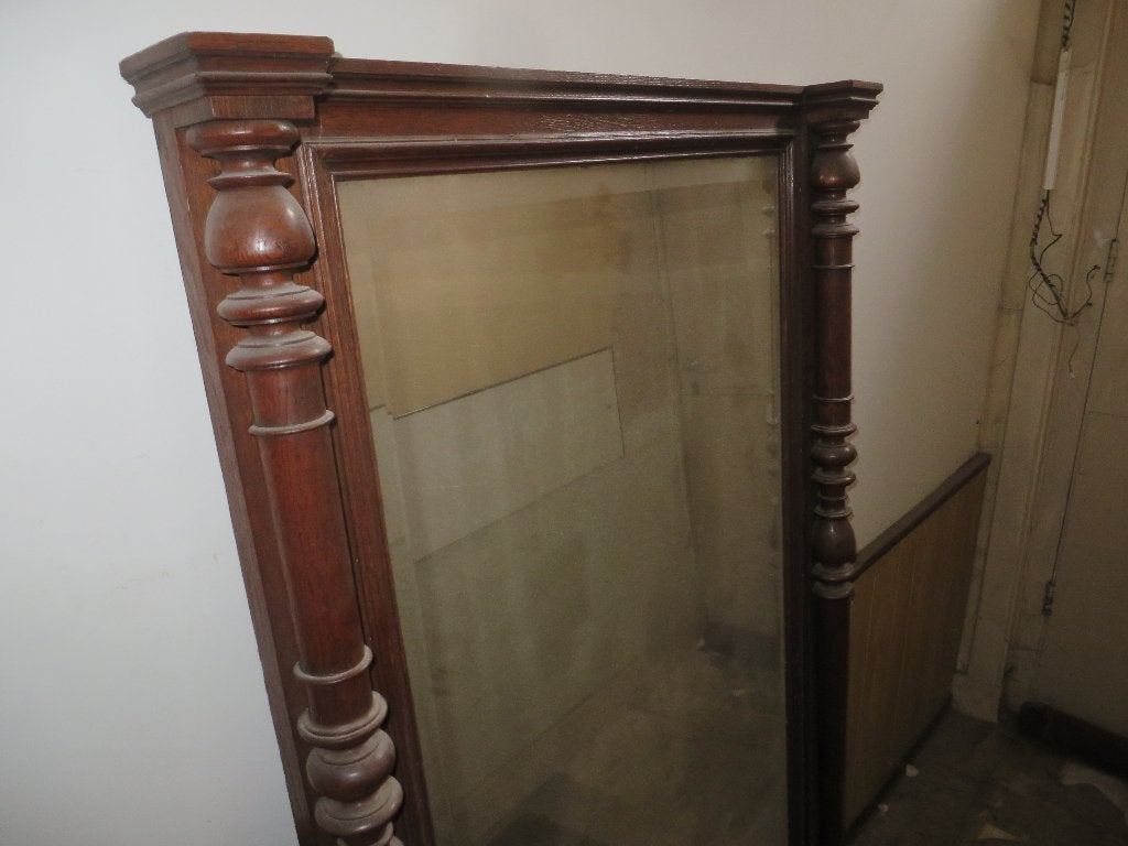 miroir de cheminée ancien en chêne, Enlèvement