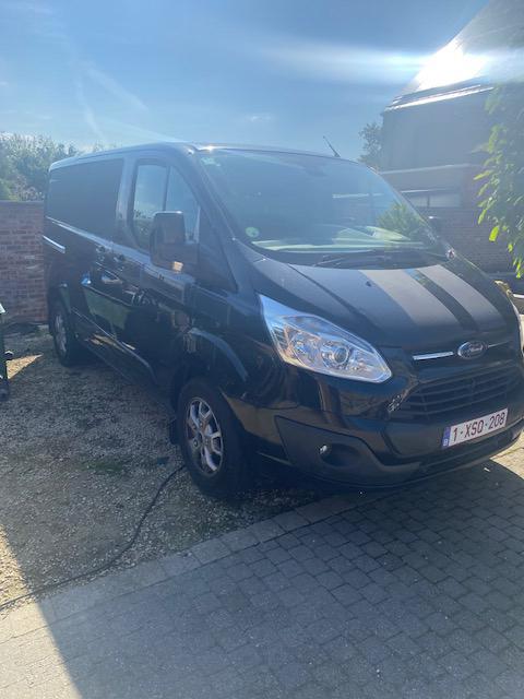 Ford transit custom, Auto's, Bestelwagens en Lichte vracht, Stof, Parkeersensor, Zwart, Zwart
