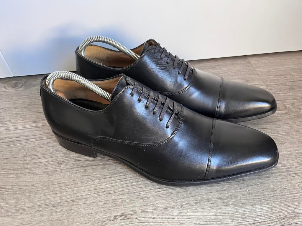 Van Bommel herenschoenen maat 9 / 43 weinig gedragen, Enlèvement ou Envoi, Chaussures à lacets, Comme neuf, Noir