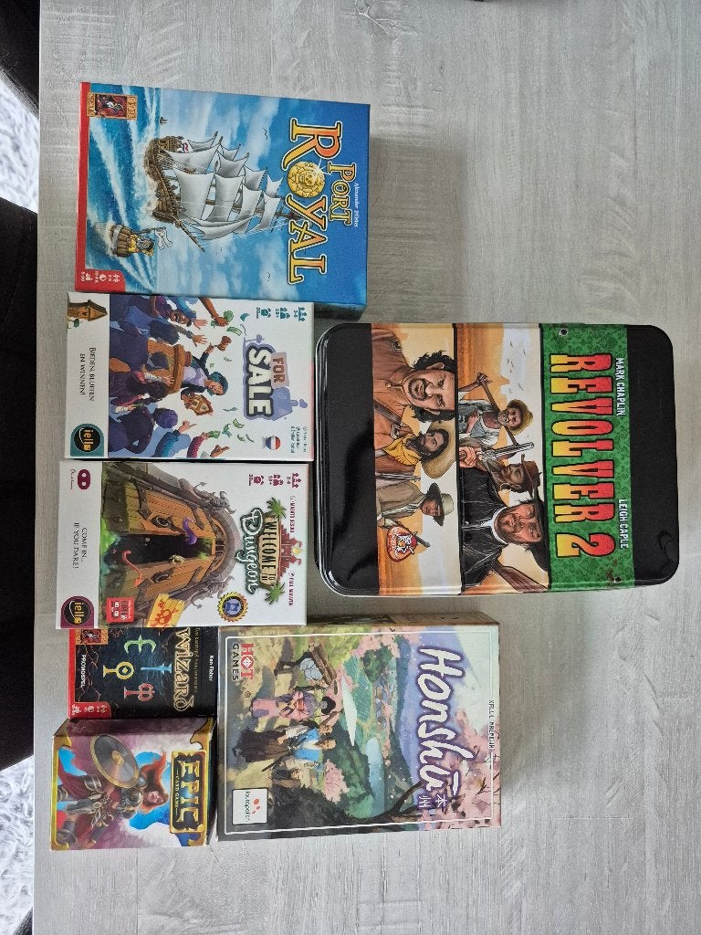 Bordspellenpakket (7 stuks): Port Royal, For Sale, Honshu, ., Ophalen, Zo goed als nieuw