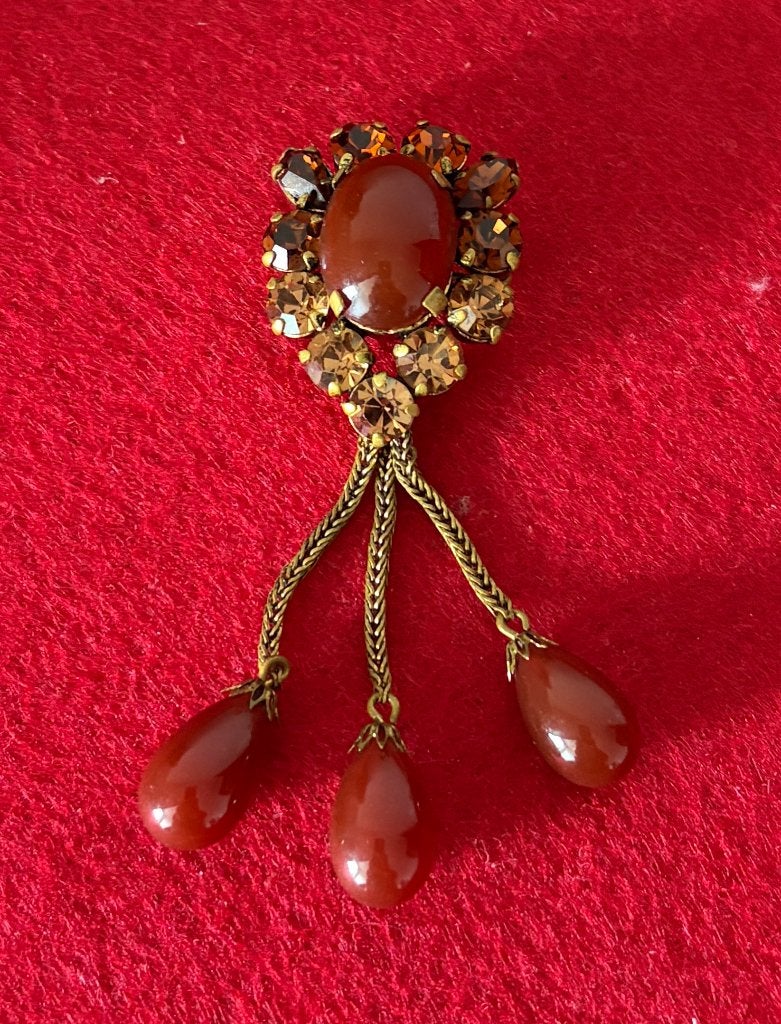 Broche Vintage Années 1960, Bijoux, Sacs & Beauté, Bijoux anciens, Enlèvement ou Envoi, Autres matériaux, Broche
