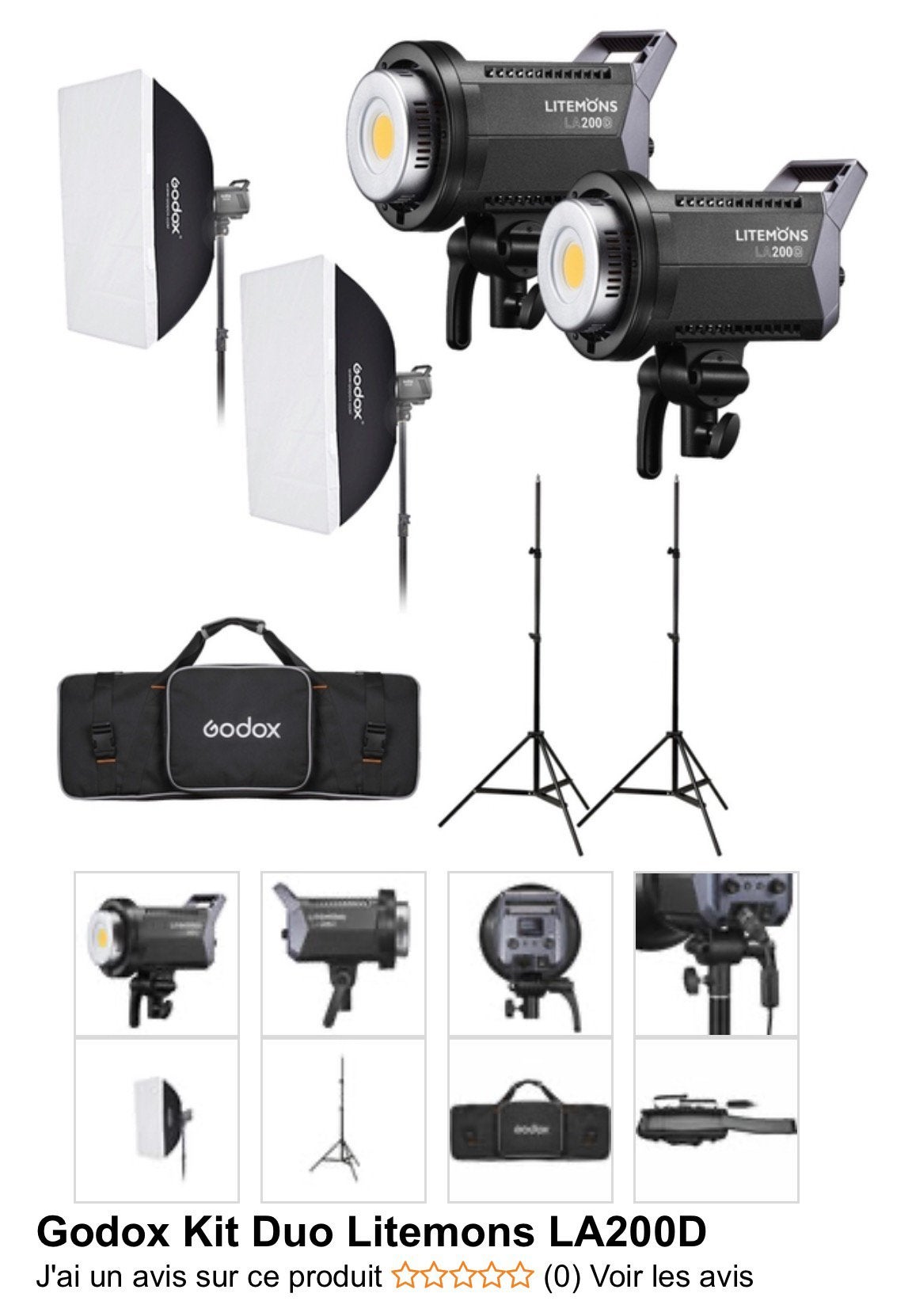 Studio éclairage pro avec fonds et porte fonds état neuf!, TV, Hi-fi & Vidéo, Enlèvement, Comme neuf, Godox