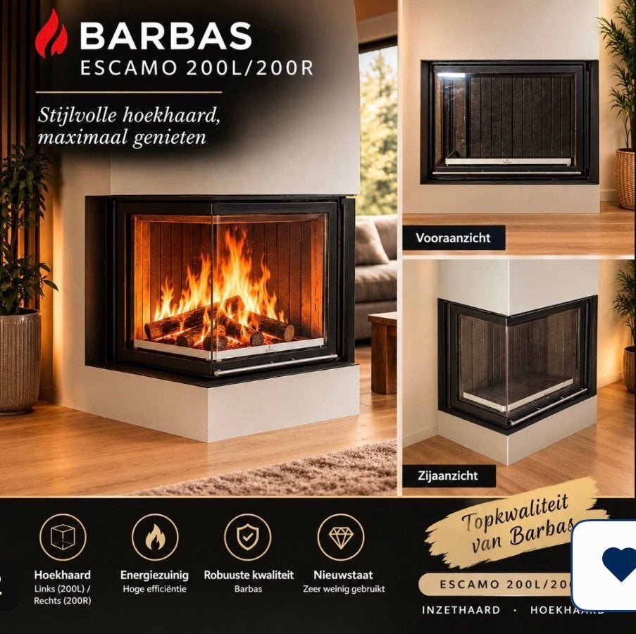 Hoekhaard Barbas Escamo L200, Huis en Inrichting, Ophalen, Zo goed als nieuw, Inzethaard, Houthaard