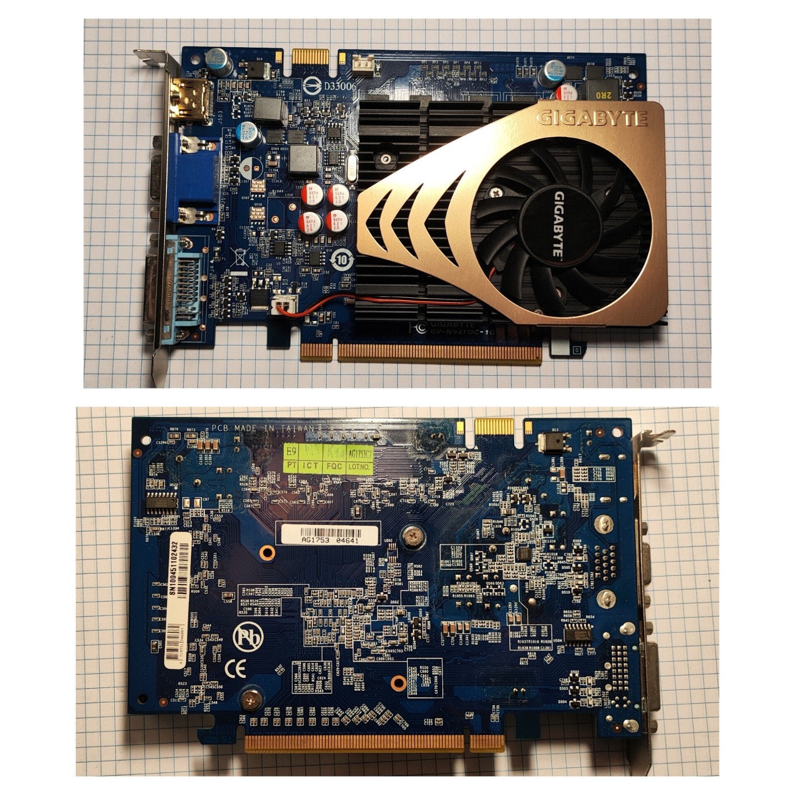 Gigabyte GeForce 9400 GT 1GB grafische kaart, Computers en Software, Videokaarten, PCI-Express 2, HDMI, Refurbished, Ophalen of Verzenden