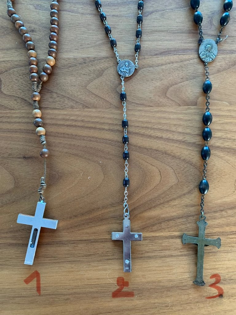 3 Paternosters vintage uniques Clarisse fabriquée à la main, Enlèvement ou Envoi