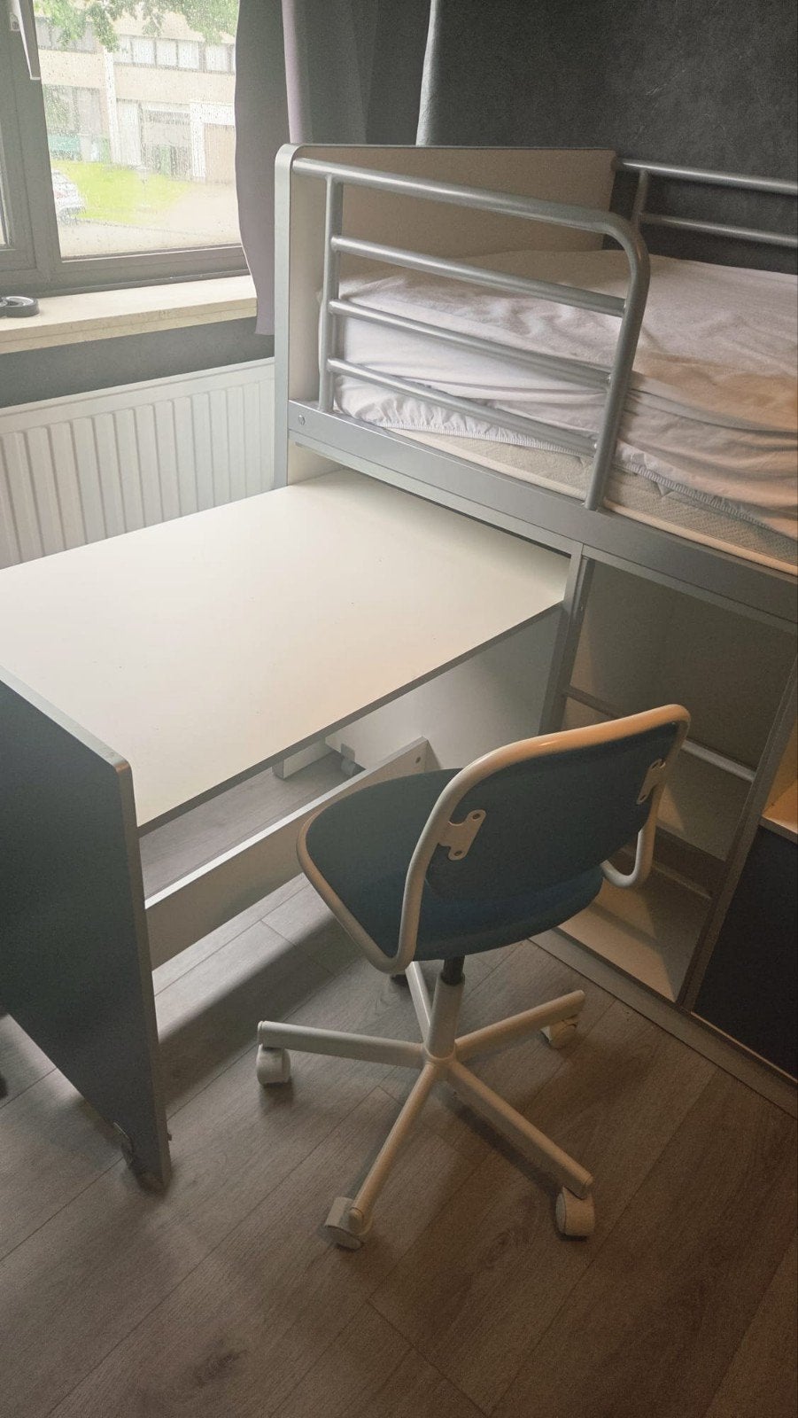 Kinderbed met ingebouwde bureau, 100 cm, 210 cm, Une personne, Enlèvement