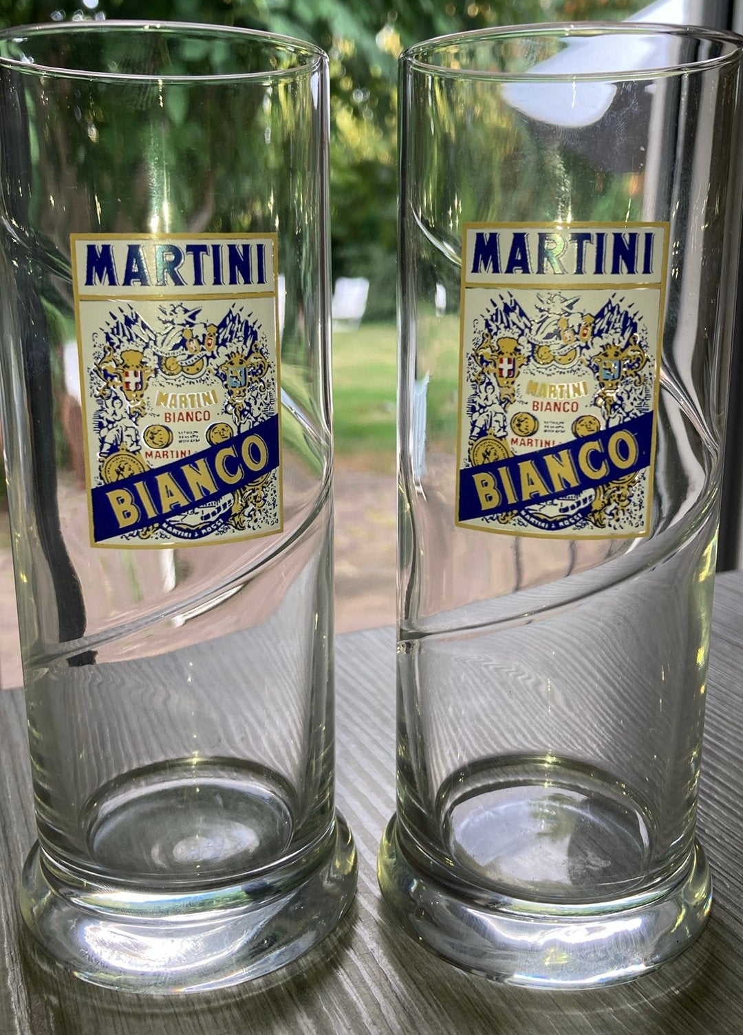 2 Martini Bianco glazen, Verzamelen, Glas en Drinkglazen, Ophalen of Verzenden, Zo goed als nieuw