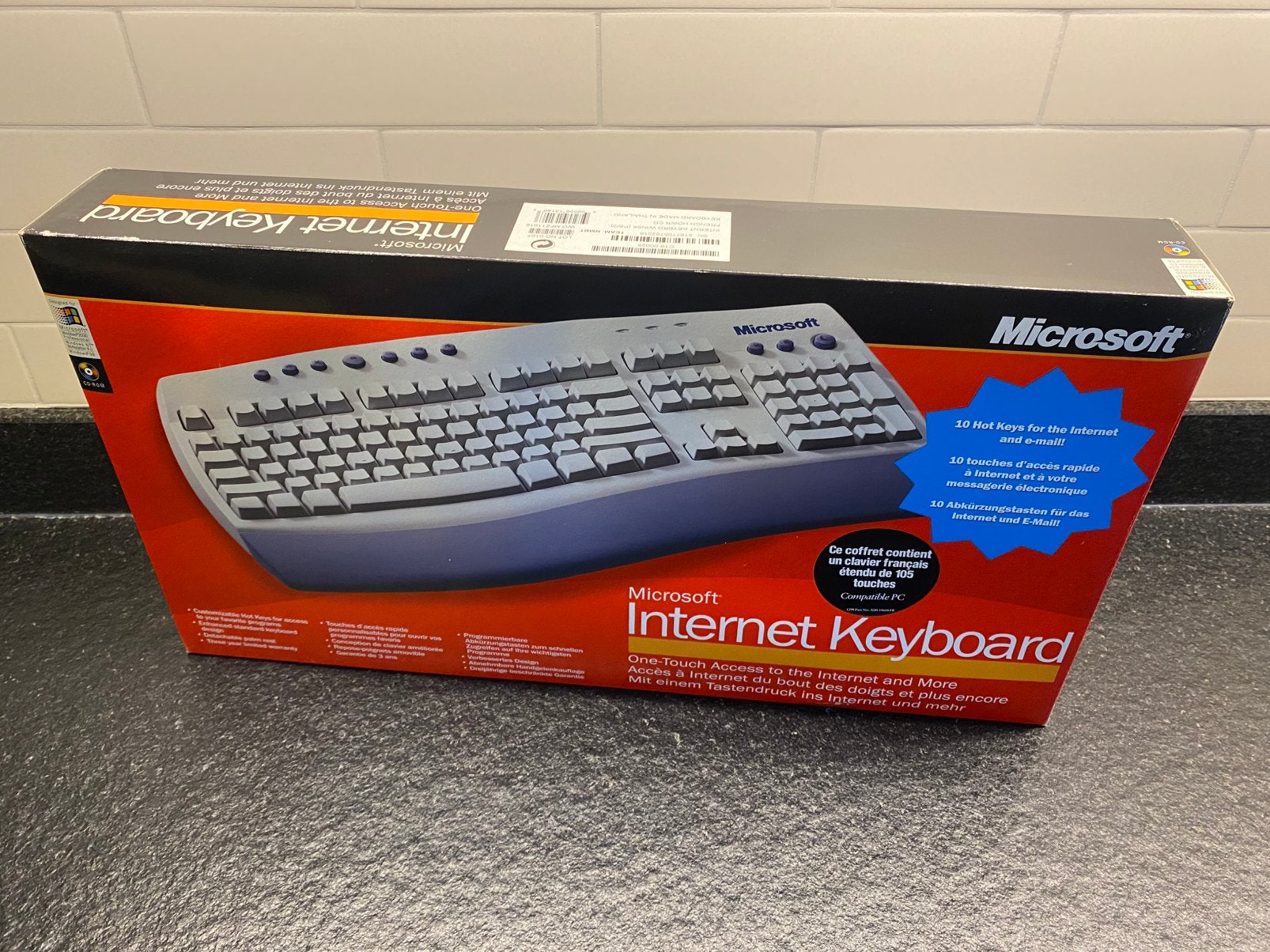 (!) Vintage Microsoft Internet Keyboard - Ongebruikt: Nieuw, Enlèvement ou Envoi, Neuf
