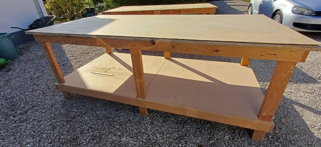 houten werktafel, Doe-het-zelf en Bouw, Ophalen, Gebruikt, 120 tot 170 cm