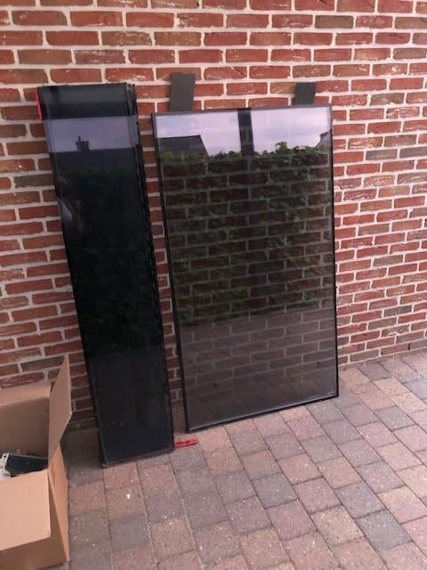 Gratis dubbel glas . thermopan . bruin getint, Doe-het-zelf en Bouw, Glas en Ramen, Gebruikt, Glasplaat, Ophalen