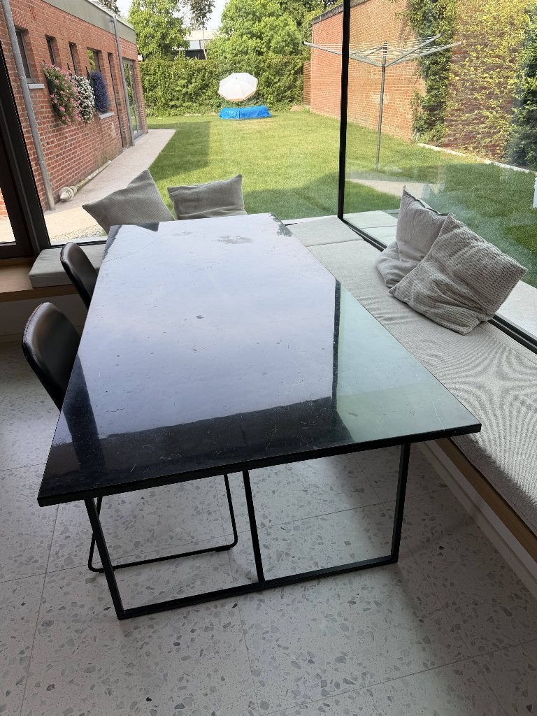 Marmeren tafel Furnified 210x90 cm, Ophalen, Overige materialen, Gebruikt, Design