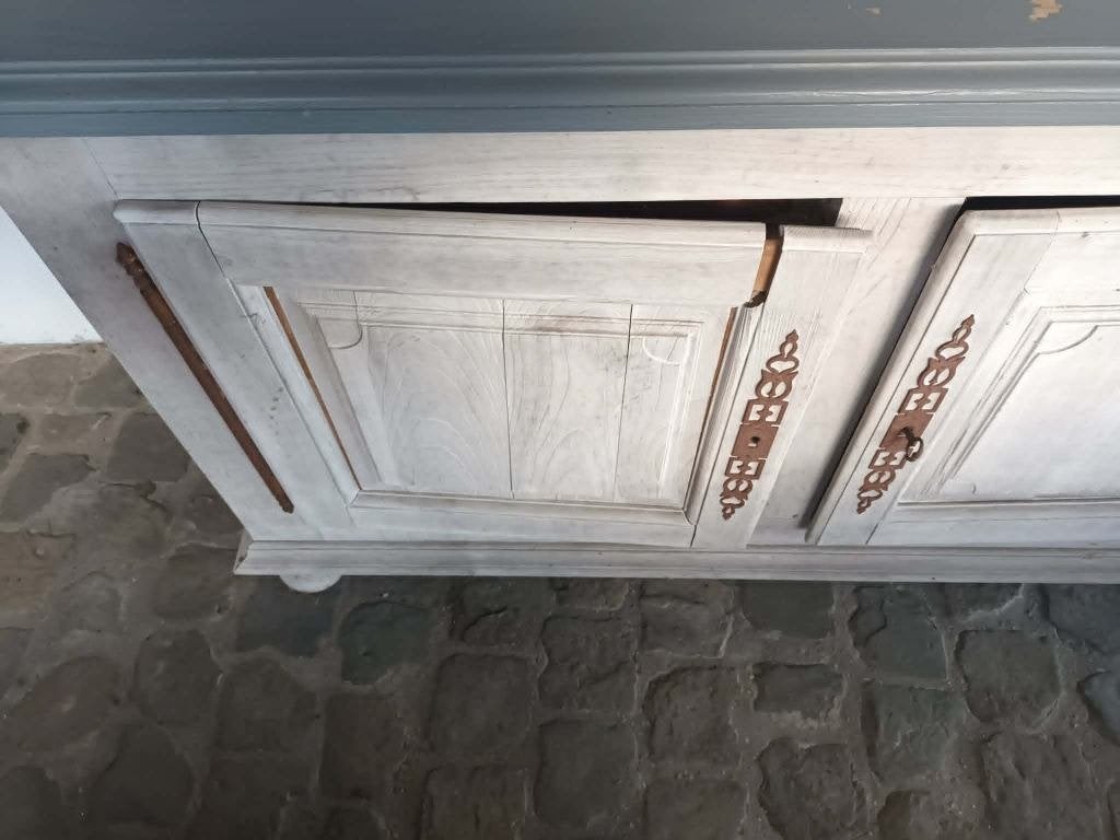 blanke eiken kast met werk aan, gratis, Antiek en Kunst, Ophalen