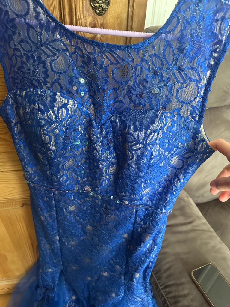 Robe de soirée bleue – très élégante, Kleding | Dames, Gelegenheidskleding, Ophalen, Zo goed als nieuw, Blauw