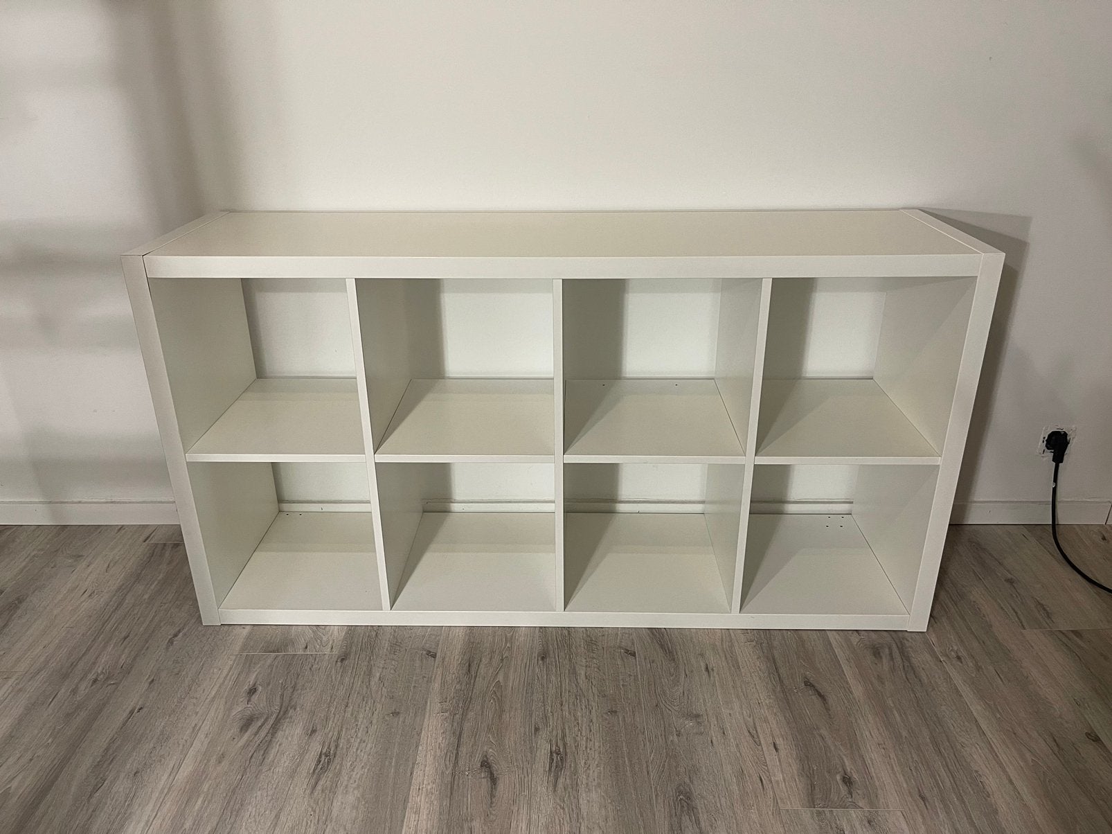 IKEA étagère blanche 8 cases blanc 77x147 cm avec 4 boîtes, Maison & Meubles, Armoires | Armoires à chaussures, Utilisé, Enlèvement