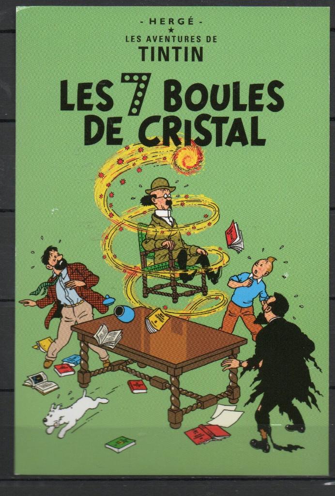Carte postale : Hergé : Tintin/ Les sept boules de cristal, Enlèvement