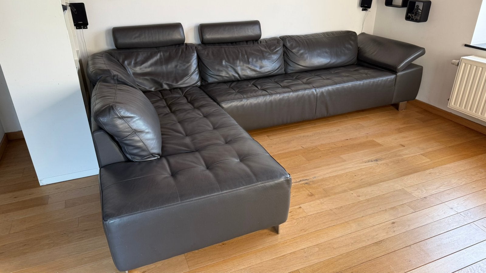 Lederen longchair H&J, Ophalen, Gebruikt, Leer, Modern