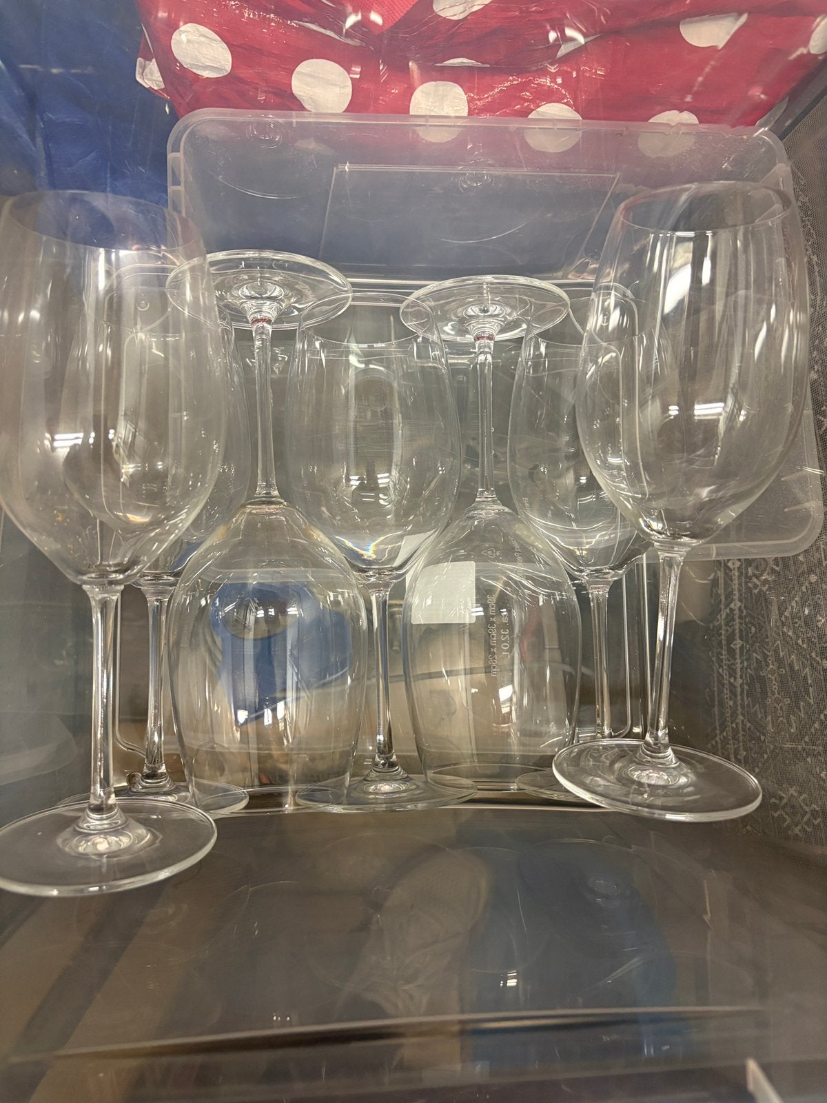 7 grands verres à vin, Enlèvement, Comme neuf, Verre