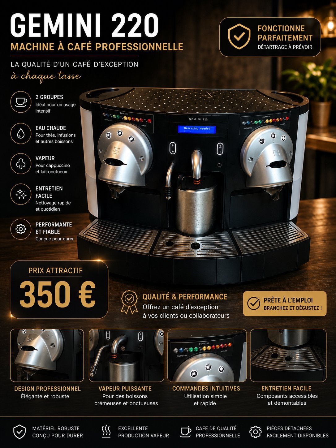 Nescafe gemini pro 220, Ophalen, Zo goed als nieuw, Koffiemachine