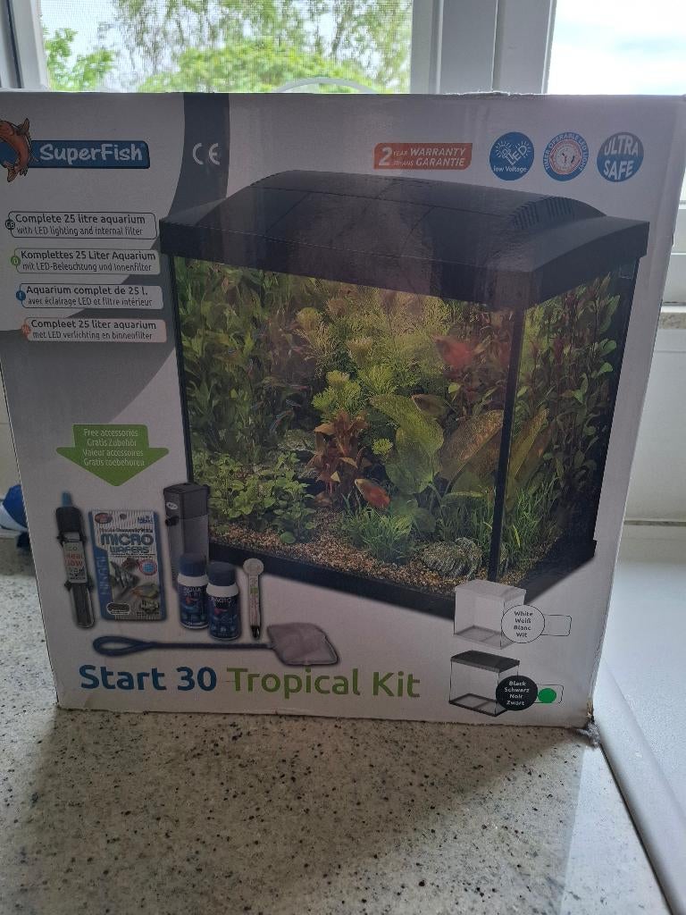 Aquarium met attributen, Dieren en Toebehoren, Ophalen, Inclusief toebehoren, Gebruikt, Leeg aquarium