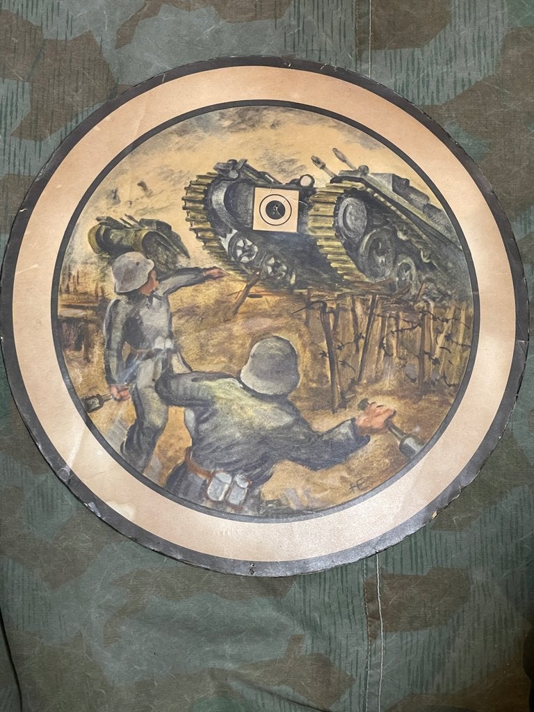 WW2 Duits - Wehrmacht Schützenscheibe Schietschijf Tank, Ophalen of Verzenden
