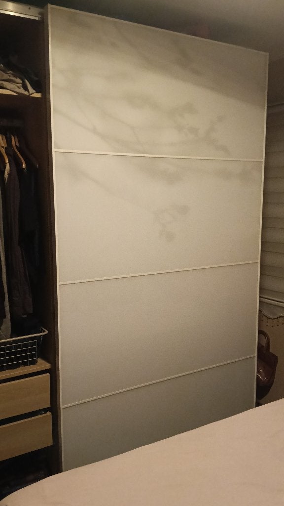 Porte d'un armoire pax, 200 à 250 cm, Verre, Enlèvement, Utilisé