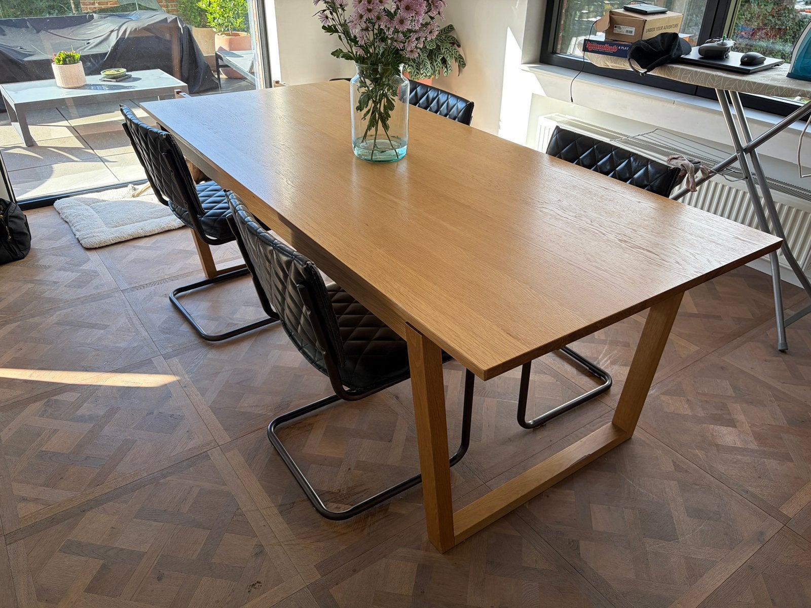 Eettafel - met extra verlengstukken, Enlèvement, Utilisé, 50 à 100 cm, Chêne